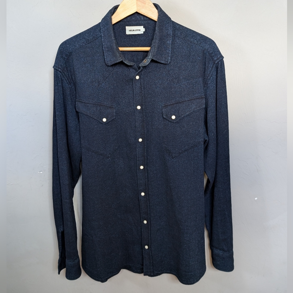Taylor Stitch Western Shirt Indigo Crepe
